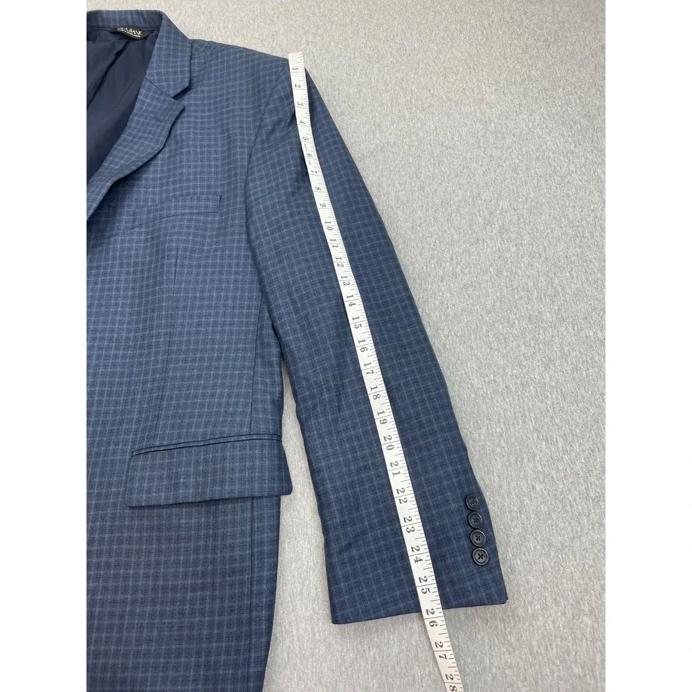Jos A Bank Blazer Mens 48R Plaid 100% Wool 2-Button Single Breast Traveler's